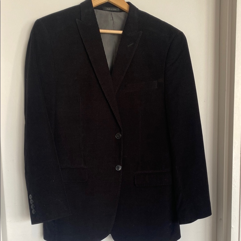 Calvin Klein Men's Velvet Black Blazer